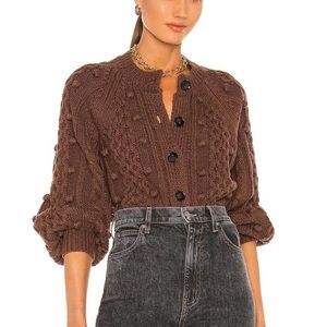 The Great. The Mountainside Cable Knit Cardigan Sweater